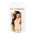 Ensemble en résille "Œil du Cyclone Penthouse" - floral (blanc) - XL