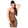 Penthouse Love on Fire - Robe longue scintillante et transparente avec string (noir) - L/XL