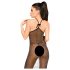 Penthouse Love on Fire - Robe longue scintillante et transparente avec string (noir) - L/XL