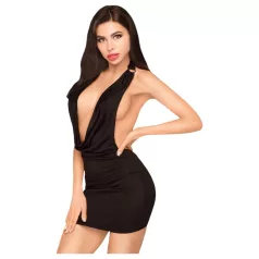 Penthouse - robe col tour de cou avec string - noir