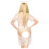 Penthouse Poison Cookie - robe en dentelle, string et accessoire pour cheveux (blanc)