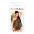 Penthouse Bombshell - robe transparente scintillante et string (noir)