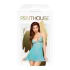 Penthouse - nuisette et string - dentelle turquoise