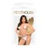 Penthouse - body résille ouvert - blanc - XL