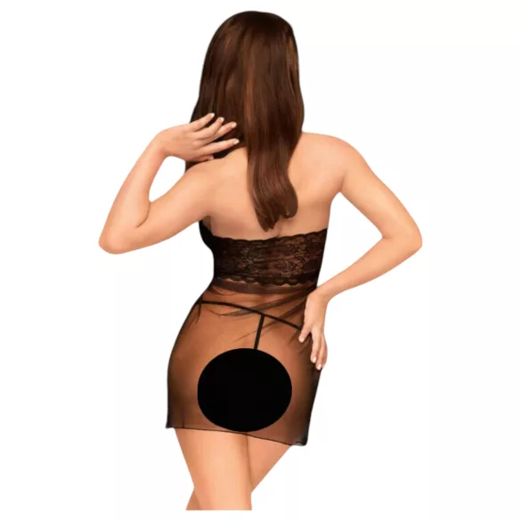 Penthouse - nuisette en dentelle avec string - noir - L/XL