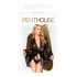 Penthouse - nuisette courte en dentelle avec string - noir - XL