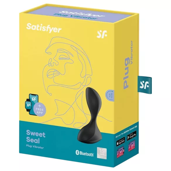 Satisfyer Sweet Seal - plug anal vibrant connecté - silicone noir