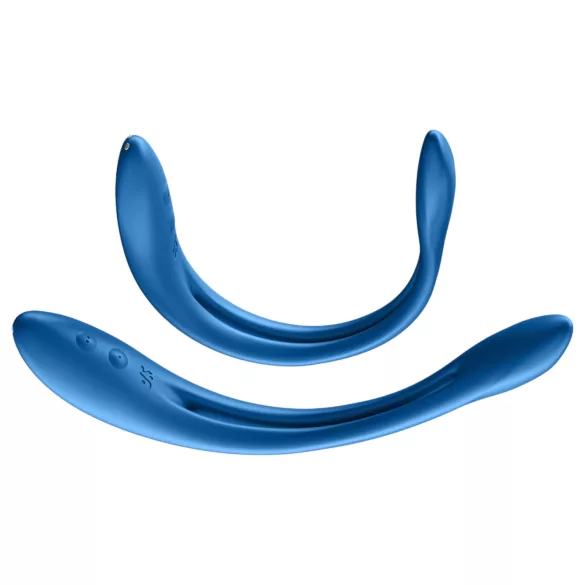 Satisfyer - vibromasseur couple flexible rechargeable - silicone bleu