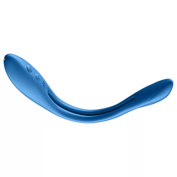 Satisfyer - vibromasseur couple flexible rechargeable - silicone bleu