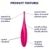 Satisfyer Twirling Fun - vibromasseur clitoridien rechargeable étanche - rose
