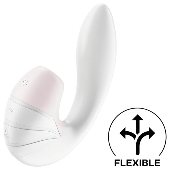 Satisfyer Supernova - Vibromasseur avec ondes de pression 2 en 1 (blanc)