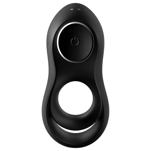 Satisfyer Legendary Duo - anneau pénien vibrant rechargeable - silicone noir