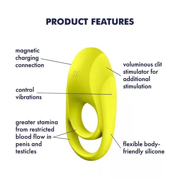Satisfyer Spectacular - anneau vibrant étanche (jaune)