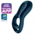 Satisfyer Epic Duo - anneau pénien vibrant connecté - silicone noir