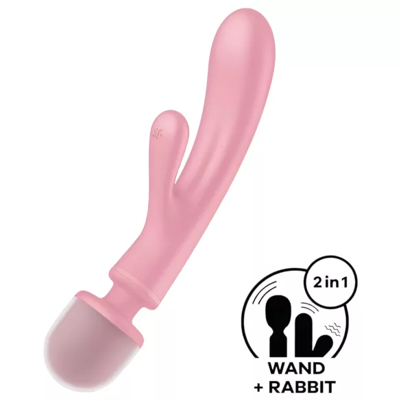 Satisfyer Triple Lover - Vibromasseur point G et stimulateur - silicone rose