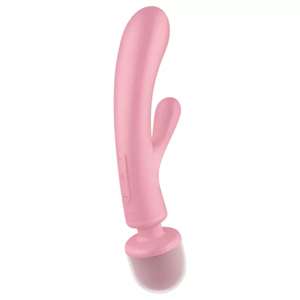 Satisfyer Triple Lover - Vibromasseur point G et stimulateur - silicone rose