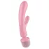 Satisfyer Triple Lover - Vibromasseur point G et stimulateur - silicone rose