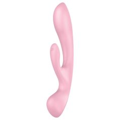   Satisfyer Triple Oh - Vibromasseur rabbit à batterie - stimulation clitoridienne