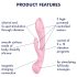 Satisfyer Triple Oh - Vibromasseur Rechargeable avec Bras Clitoridien (Rose)