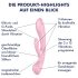 Satisfyer Triple Oh - Vibromasseur Rechargeable avec Bras Clitoridien (Rose)