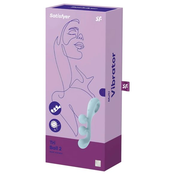 Satisfyer Tri Ball 2 - vibromasseur multifonction - silicone menthe