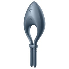   Satisfyer Bullseye - anneau pénien vibrant connecté - silicone gris