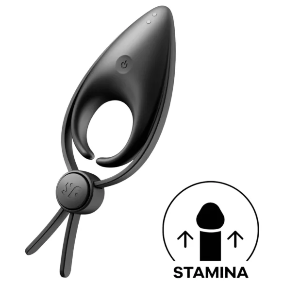 Satisfyer Sniper - anneau pénien vibrant rechargeable - silicone noir