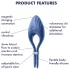 Satisfyer Duelist - anneau vibrant pénis rechargeable - silicone bleu