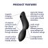 Satisfyer Curvy Trinity 2 - Vibrateur 2 en 1 à ondes pulsées (noir)