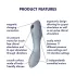 Satisfyer Curvy Trinity 3 - stimulateur clitoridien et vaginal 2en1 - gris