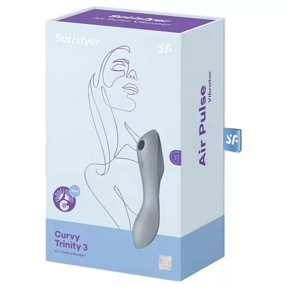 Satisfyer Curvy Trinity 3 - stimulateur clitoridien et vaginal 2en1 - gris