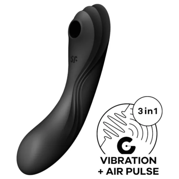 Satisfyer Curvy Trinity 4 - stimulateur 2‑en‑1 à ondes d’air (noir)