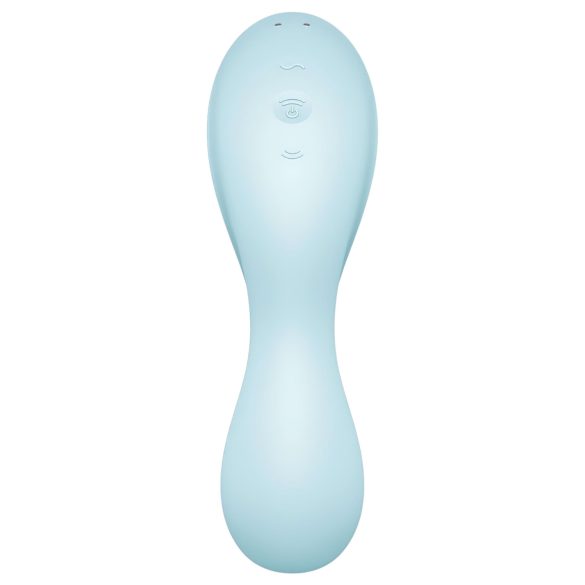 Satisfyer Curvy Trinity 5+ - vibromasseur 2 en 1 connecté - silicone bleu