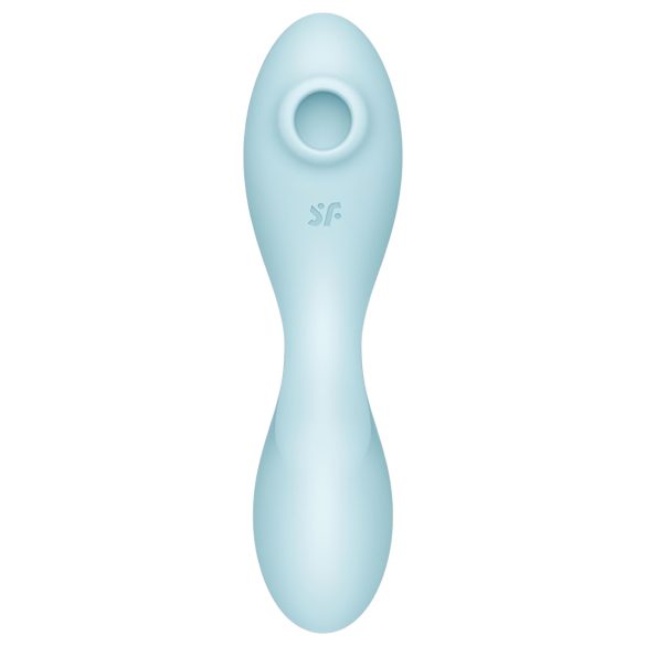 Satisfyer Curvy Trinity 5+ - vibromasseur 2 en 1 connecté - silicone bleu
