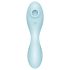 Satisfyer Curvy Trinity 5+ - vibromasseur 2 en 1 connecté - silicone bleu