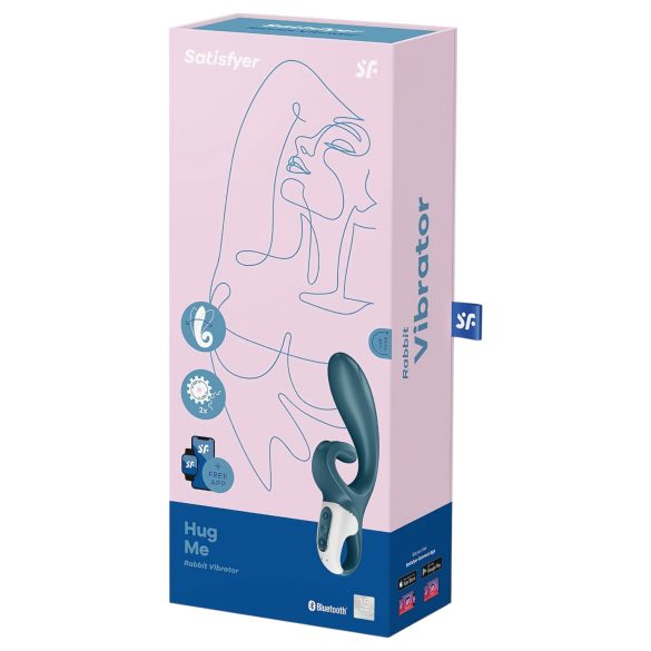 Satisfyer Hug Me - stimulateur clitoridien à bras vibrant connecté - bleu