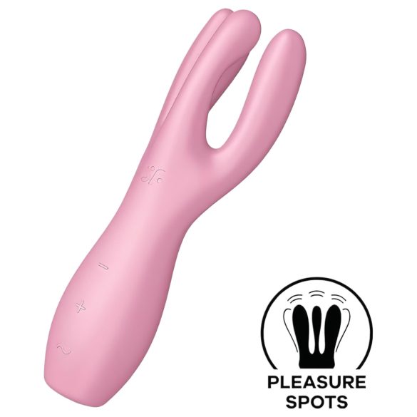 Satisfyer Threesome 3 - vibromasseur clitoridien rechargeable - rose