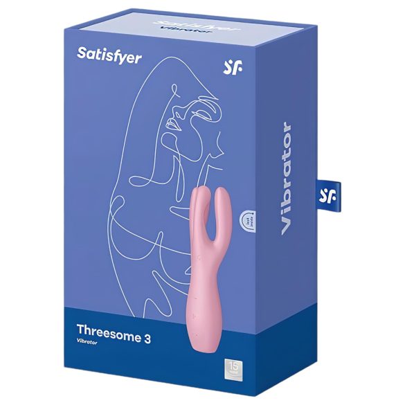 Satisfyer Threesome 3 - vibromasseur clitoridien rechargeable - rose