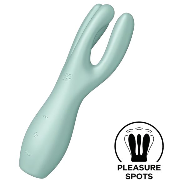 Satisfyer Threesome 3 - vibromasseur clitoridien rechargeable (menthe)