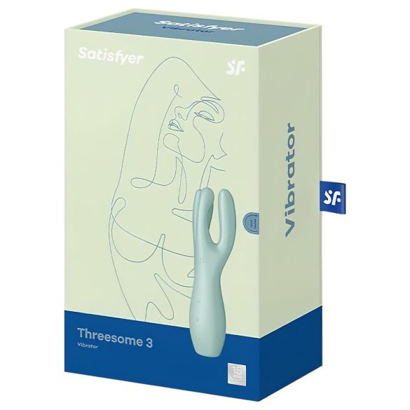 Satisfyer Threesome 3 - vibromasseur clitoridien rechargeable (menthe)