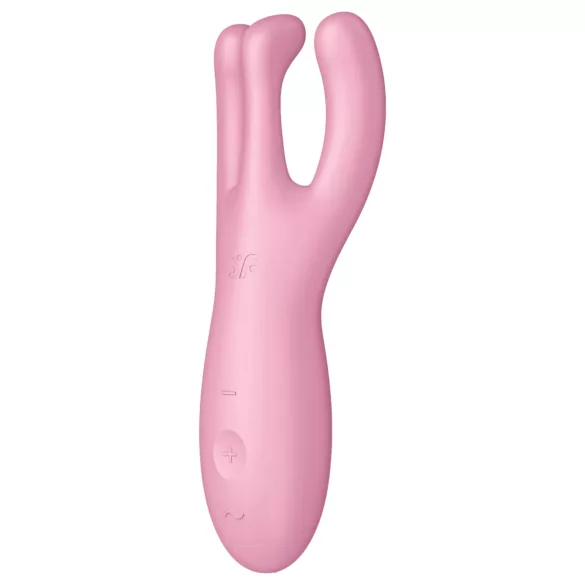 Satisfyer Threesome 4 - Vibromasseur clitoridien contrôlé par application (rose)