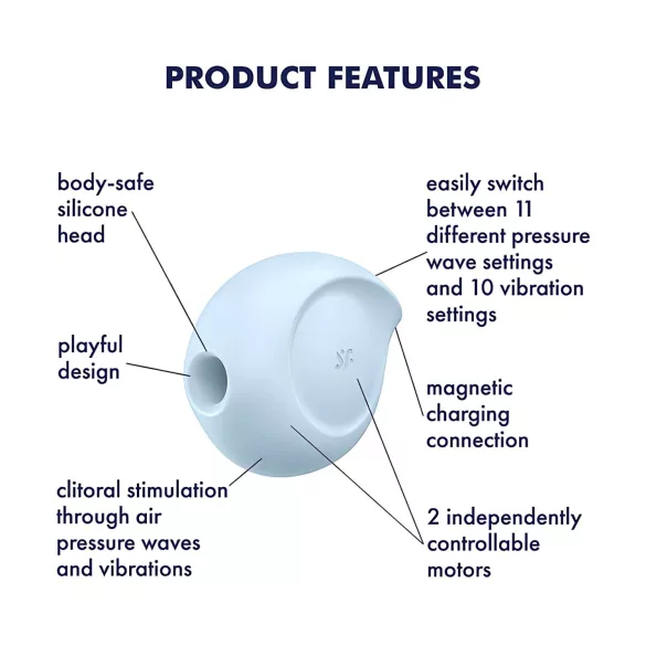 Satisfyer Sugar Rush - stimulateur clitoridien à ondes d’air - bleu