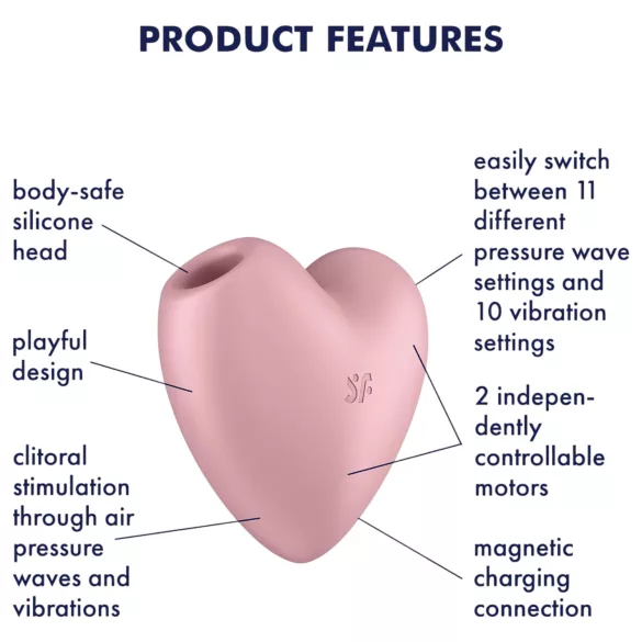 Satisfyer Cutie Heart - stimulateur clitoridien à ondes d'air rechargeable