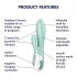 Satisfyer Air Pump Bunny 5 - Vibrateur gonflable contrôlé par application (menthe)
