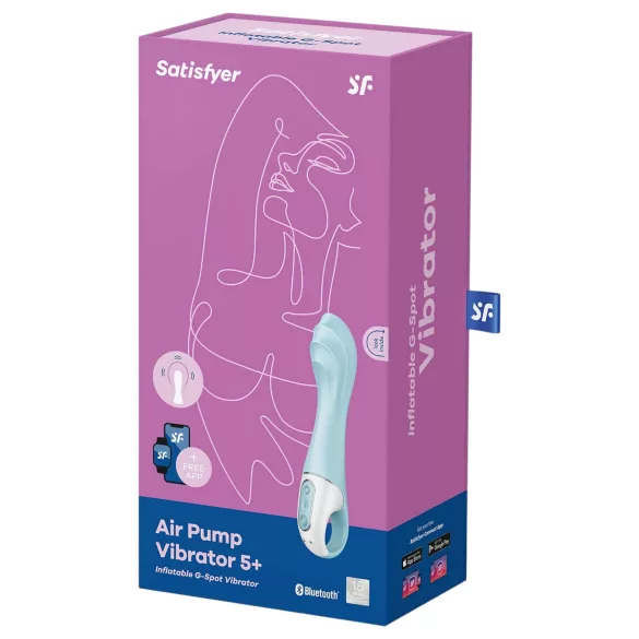 Satisfyer - Vibromasseur à air pulsé connecté - silicone bleu