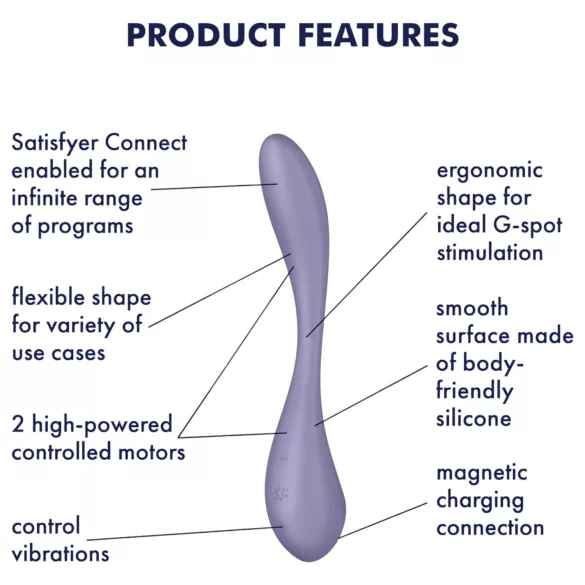Satisfyer G-Spot Flex 5 - Vibromasseur point G connecté (violet)