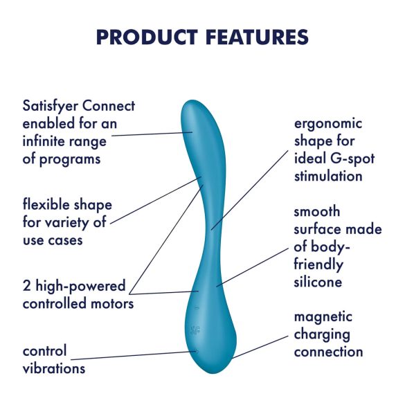 Satisfyer - Vibrateur point G flexible connecté - silicone vert