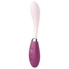   Satisfyer - Vibromasseur point G flexible rechargeable - silicone rose-rouge