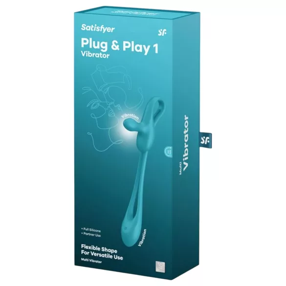 Satisfyer Plug & Play - vibromasseur anal rechargeable et cockring bleu