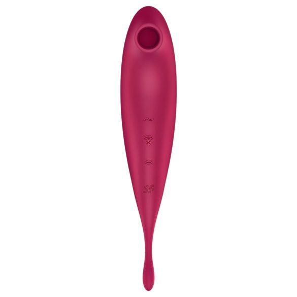 Satisfyer Twirling Pro - vibromasseur clitoridien 2 en 1 connecté - rouge